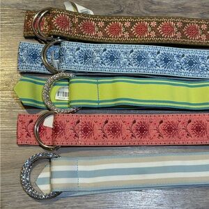5 Authentic vintage Y2K double d ring ribbon belts bling preppy women’s